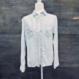 For The Republic Light Blue Women's Shirt, Size S